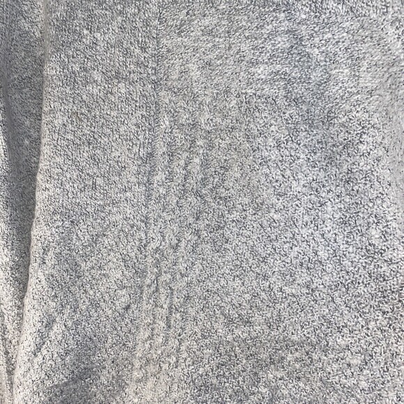 prana chunky cable Sweater Crew Neck Woman's XL Baggy Oversize EUC gray - Picture 7 of 8